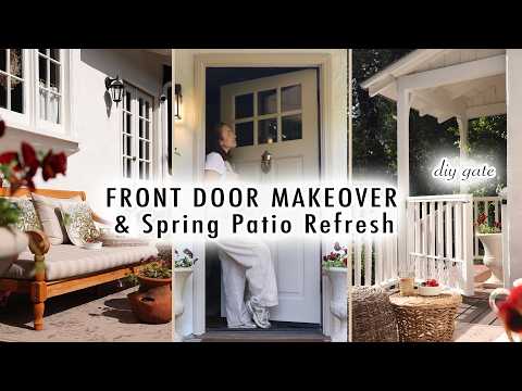FRONT DOOR MAKEOVER & Spring Patio Refresh *DIY Gate* | XO MaCenna thumbnail