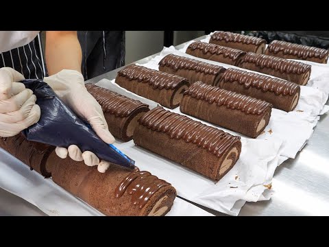 Can't resist! Chocolate Roll Cake and Popular Desserts Video Collection！/ 無法抗拒！巧克力蛋糕捲和人氣甜點影片大合集！ thumbnail