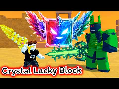 สู้บอสสุดโหดเพื่อ Crystal Lucky Block ที่หายาก Roblox Lucky Block Rush thumbnail