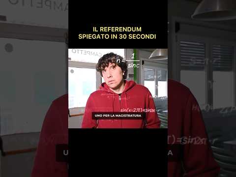 IL REFERENDUM - Spiegato in 30 secondi thumbnail