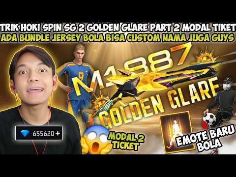 TRIK HOKI SPIN SG 2 GOLDEN GLARE MODAL TIKET! ADA BUNDLE JERSEY BOLA BISA CUSTOM NAMA JUGA GUYS😱 thumbnail