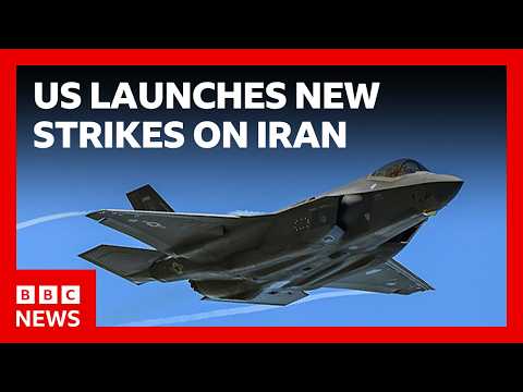US launches new strikes on Iran, targeting missile sites and boats | BBC News thumbnail