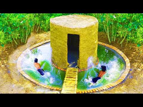 30 Days Unbelievable ! Build Swimming Pool Around Secret Underground House [Full] thumbnail
