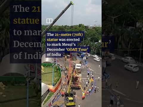 Giant Messi statue taken down in India thumbnail