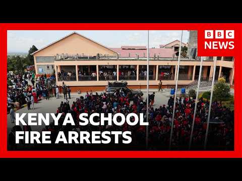 Kenya school fire: Eight students arrested after suspected deadly arson attack | BBC News thumbnail
