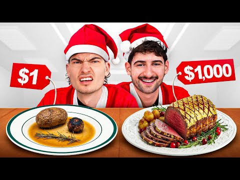 We Tested $1 vs $1000 Christmas Dinner! thumbnail