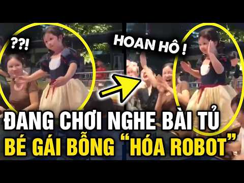 Đi ăn với ba mẹ NGHE BÀI TỦ, bé gái bỗng HÓA ROBOT khiến cả quán BẬT CƯỜI | Tin 3 Phút thumbnail