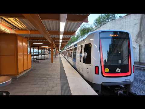 Sweden, Stockholm, subway ride from Norsborg to Vårberg thumbnail
