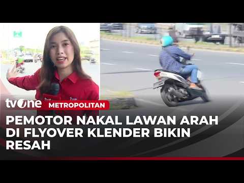 Pemotor 'Nakal' Membahayakan Diri Melawan Arah di Flyover Klender | Metropolitan thumbnail