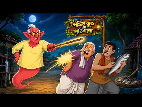 Pondit Bhoot er Pathshala | পণ্ডিত ভুতের জাদু লাঠি | Bangla Funny Horror thumbnail