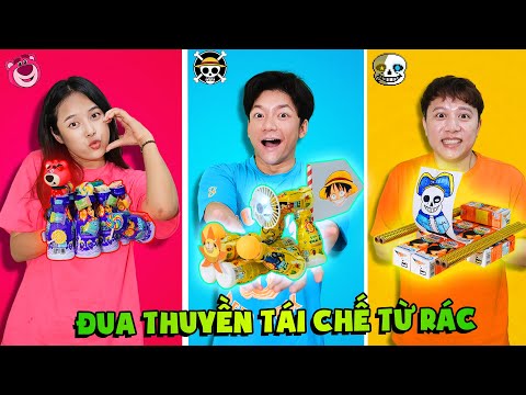 Cuộc Đua Thuyền Tái Chế GẤU DÂU vs SANS vs  LUFFY Từ Rác !!! thumbnail