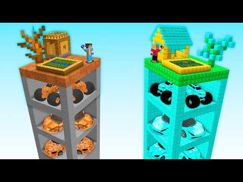 Evolui TORRE de GARAGEM POBRE até RICA no Minecraft! thumbnail