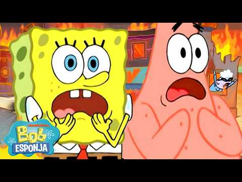 Bob Esponja | Momentos do Bob Esponja em Fenda do Biquíni que deram errado! 🤣 | 60 min | Português thumbnail