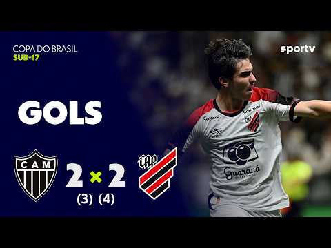 ATLÉTICO-MG 2 (3) X (4) 2 ATHLETICO-PR | GOLS | FINAL | COPA DO BRASIL SUB-17 | sportv thumbnail