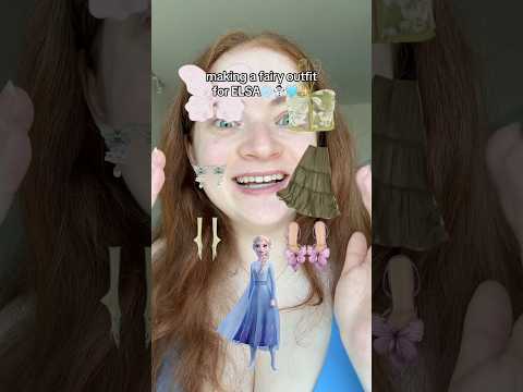 making a FAIRY outfit for ELSA❄️☃️✨ #youtubeshorts #elsa #disney #outfit #fashion #explore thumbnail