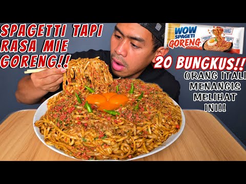 MUKBANG 20 BUNGKUS WOW SPAGETI GORENG!! SEKTE APA LAGI NIH??? thumbnail