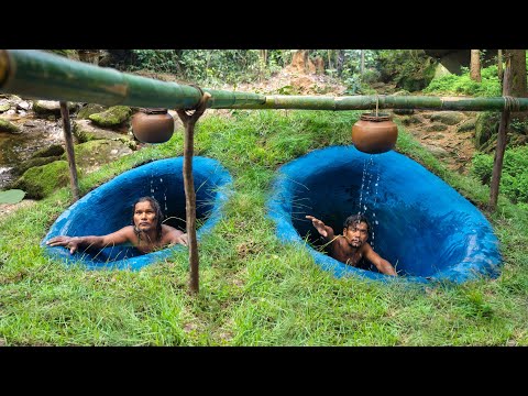 Building a Secret Underground Pool in the Jungle! underground Slides Pool Villa thumbnail