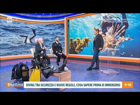 Immersioni in sicurezza: nuova legge subacquea per chi va sott'acqua - Unomattina 29/05/2026 thumbnail