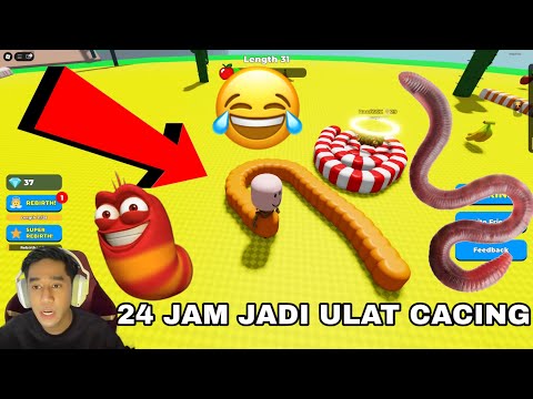 24 JAM JADI WORM ULAT CACING 😂 AKU MAIN WORMFACE ROBLOX 🐛 thumbnail