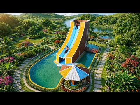 We Spent 150 Days of Summer Vacation Building a $1.2 Million Water Slide Park into Underground Pool. thumbnail