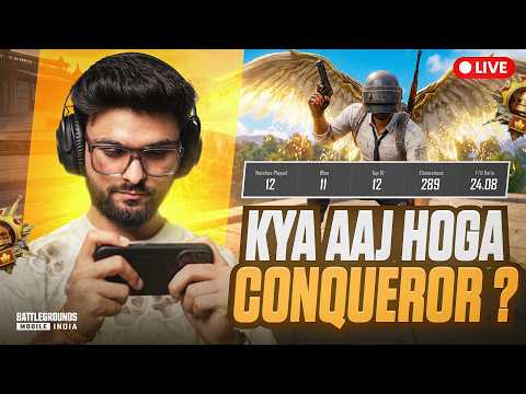 STREAMING TILL I REACH CONQUEROR | ROAD TO #1 | BGMI LIVE #iQOORankPush thumbnail