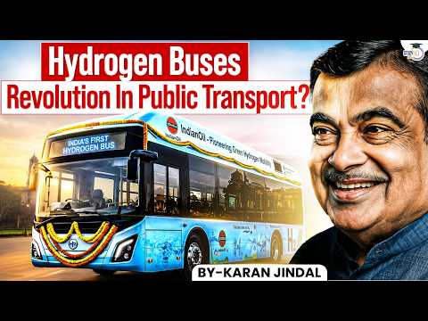 India’s Next Transport Revolution? | Hydrogen Buses in Delhi | Alternative of CNG? | UPSC | StudyIQ thumbnail