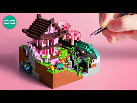 Tutorial 02 | Let's Make Minecraft Cherry Blossom House - ASMR thumbnail