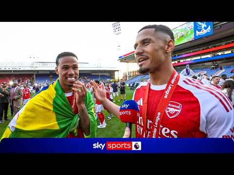 EXCLUSIVE: Gabriel and Saliba react to Arsenal winning the Premier League 🏆 thumbnail