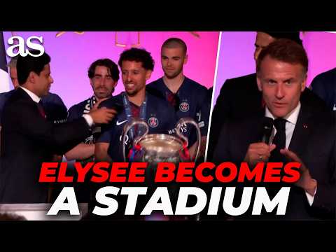Macron, Marquinhos, Al-Khelaifi and a PSG song at the ELYSEE — The CELEBRATION nobody will forget thumbnail