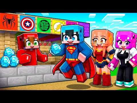 Abrí una TIENDA de SUPERHEROES en Minecraft! thumbnail