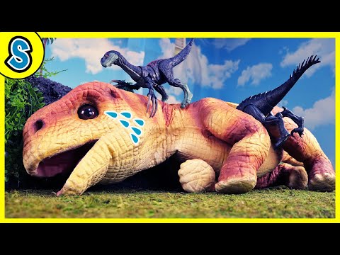 Poor Giant Brontosaurus | Jurassic World toys dinosaur mattel therizinosaurus blue bumpy thumbnail