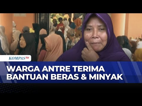 Antre Panjang! Ini Momen Bansos Beras 40 Kilogram & Minyak Goreng Dibagikan ke Warga Cilegon thumbnail
