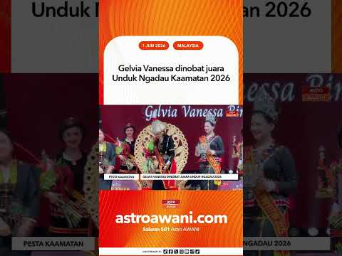 Gelvia Vanessa dinobat juara Unduk Ngadau Kaamatan 2026 thumbnail