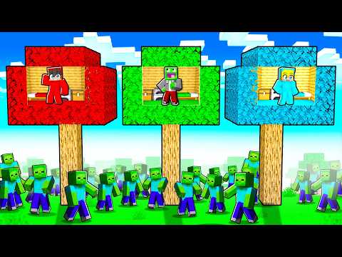 DOMEK NA DRZEWIE vs APOKALIPSA ZOMBIE w Minecraft! thumbnail