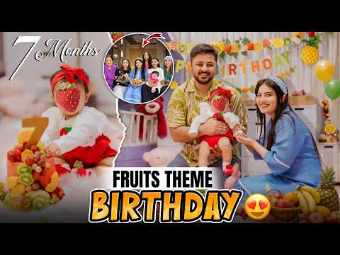 ANAVIYA'S 7th MONTH BIRTHDAY CELEBRATION ??? | Sabko Fruits Bana Dea ? | Vlog Kyun Nahe Arha Tha? ? thumbnail