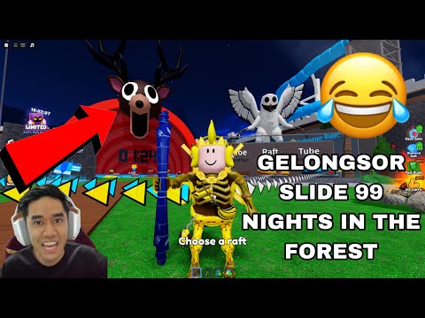 AKU MAIN GELONGSOR SLIDE 99 NIGHTS IN THE FOREST 😂 thumbnail