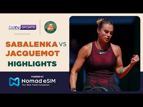 Aryna Sabalenka vs Elsa Jacquemot | Roland-Garros 2026 | Match Highlights thumbnail