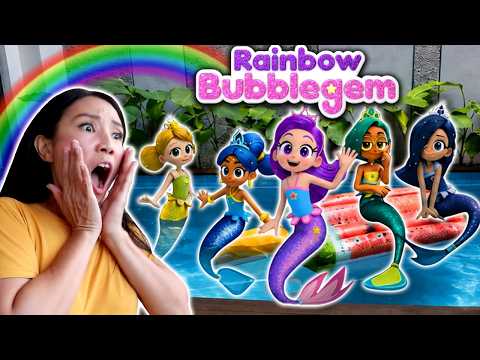 7 RAINBOW BUBBLEGEM BERENANG DI KOLAM RENANG CNX ! MISI PENYELAMATAN PUTRI DUYUNG thumbnail