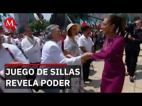El juego de las sillas en eventos de Claudia Sheinbaum revela jerarquías políticas thumbnail