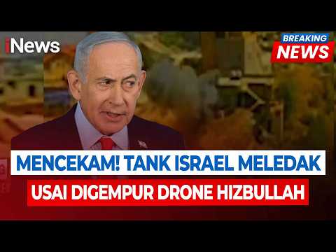TANK ISRAEL MELEDAK! Drone Hizbullah Hujani Serangan Balasan Mematikan | BREAKING NEWS thumbnail