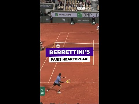 💔 Matteo Berrettini's run in Paris comes to an end... #rolandgarros #tennis #beINRolandGarros thumbnail
