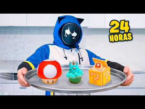 SOBREVIVI 24 HORAS SOLO con COMIDA de MARIO 😮🤯 thumbnail