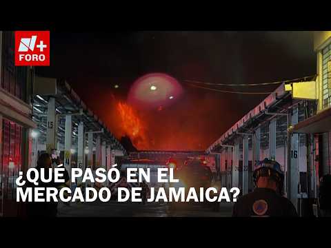 Fuertes imágenes del incendio en inmediaciones del Mercado de Jamaica, CDMX thumbnail