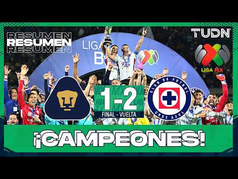 Pumas 1-2 Cruz Azul | RESUMEN - Liga MX - Final - Vuelta Clausura 2026 | TUDN thumbnail