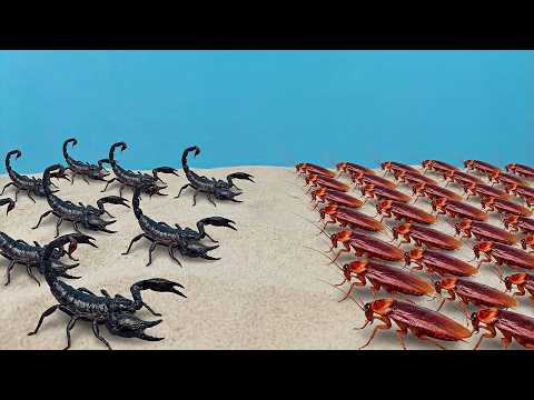 10 ESCORPIONES vs 100 CUCARACHAS!! thumbnail