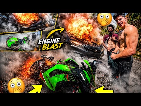 Engine Blast Superbike on Sunday Ride😱Superbike Nuksan hogaya😭 49 Degree Extreme summer vlog thumbnail