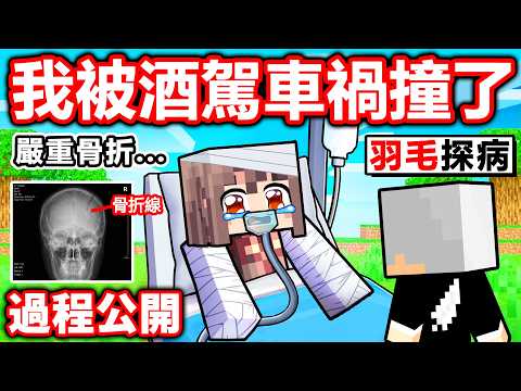 我出車禍了。我在M̴i̷̸n̶҉e̴c҈r̵a҉̴f҉t̶被酒駕撞 嚴重骨折...（公開兇嫌）Ft.羽毛 thumbnail