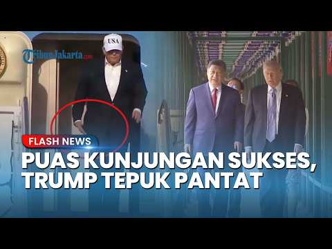 Gaya Unik Trump Selebrasi Sukses Lawatan ke Beijing, Tepuk Pantat Sendiri di Depan Awak Media thumbnail
