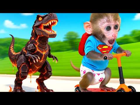 Monkey Baby Bon Bon and Little Duckling Chased Dramatically by a Giant Dinosaur thumbnail