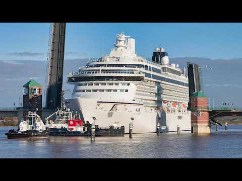 Cruise Ship Crossing a Highway | River Conveyance of Asuka III in 8K thumbnail